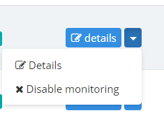 Product list with the Details button in Keysender