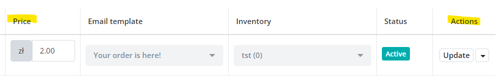 Updating an Allegro product price in Keysender