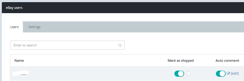 Auto-comment setting on the eBay settings page