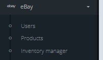 eBay users in the Keysender left menu