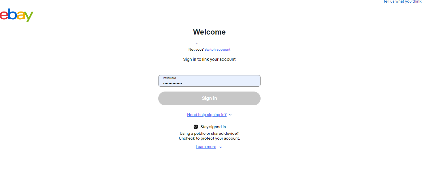 eBay authorization screen granting Keysender access to order information