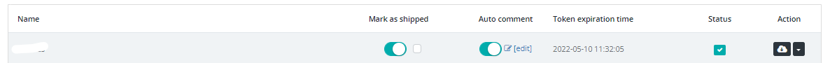 Token expiration date in the eBay users tab