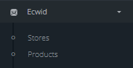 Ecwid shown in the Keysender side panel