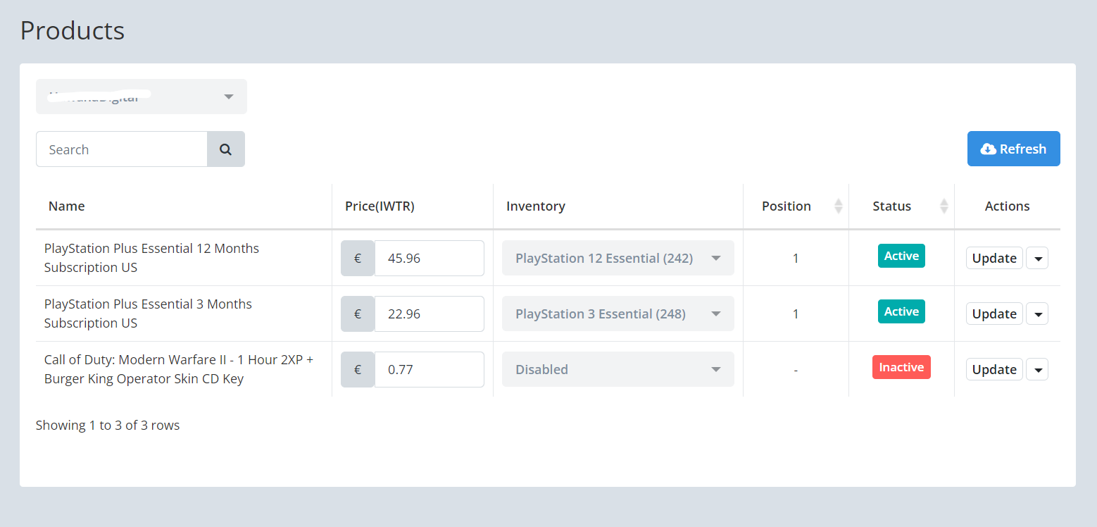 Connecting Kinguin listings to Keysender databases in Products