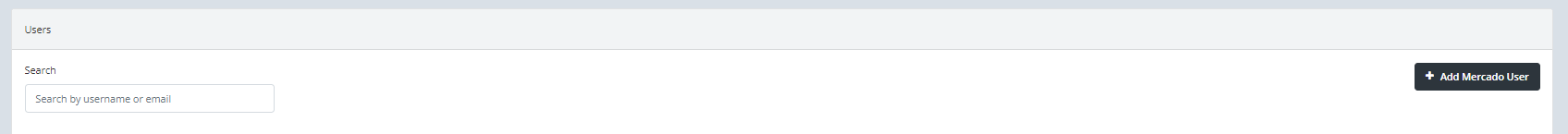 Users tab and Add New button for Mercado Libre in Keysender