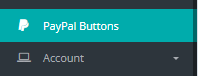 PayPal Buttons page in the Keysender side menu